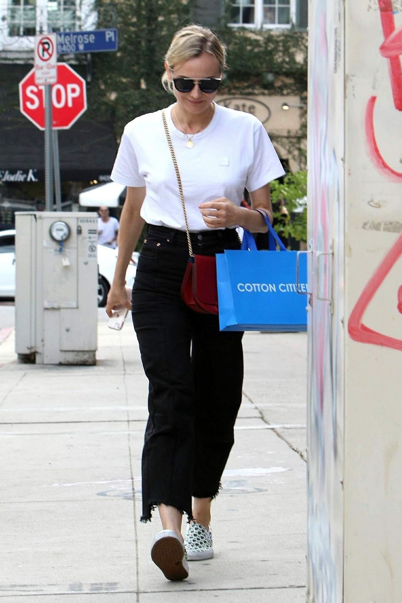 Diane Kruger - Shops at Cotton Citizen on Melrose Place in LA 11/01 ...