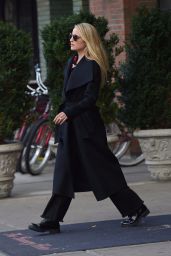 Dianna Agron in a Long Coat - NoHo in New York 11/14/2017