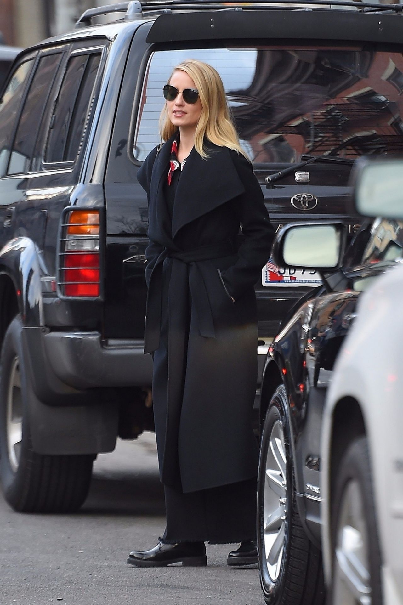 Dianna Agron in a Long Coat - NoHo in New York 11/14/2017 • CelebMafia