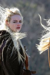 Emma Stone - TV Show "Maniac" Set in Kerhonkson, NY 11/27/2017