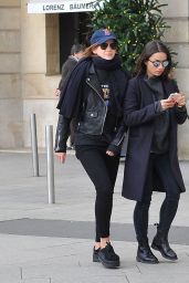 Emma Watson in Fall Outfit - Paris 11/23/2017