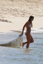 Georgina Leigh Cantwell in Bikini on the Beach in Barbados 11/05/2017