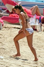Georgina Leigh Cantwell in Bikini on the Beach in Barbados 11/05/2017