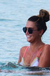 Georgina Leigh in Bikini - Beach in Barbados 11/06/2017