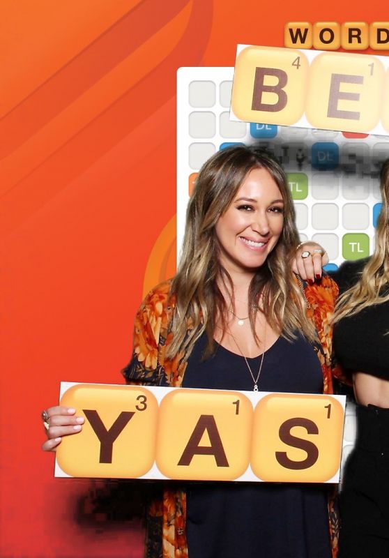 Hilary Duff and Haylie Duff - "Words with Friends 2" Launch Party Photo Booth in West Hollywood 11/09/2017