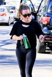 Hilary Duff in Tights - Hits the gym in Studio City 11/14/2017