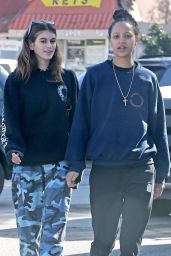 Kaia Gerber in Camouflage Pants - Out in Malibu 11/27/2017