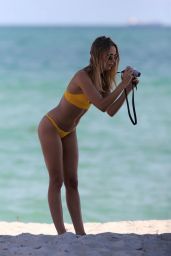 Kimberley Garner in a Yellow Bikini - Miami 11/01/2017