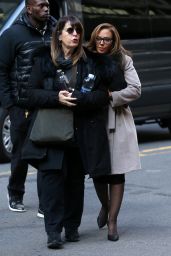 Leah Remini - Arrives on Set for "Second Act" in NYC 11/20/2017