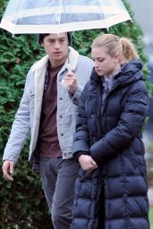 Lili Reinhart and Cole Sprouse - Filming an Episode of Riverdale in Vancouver 11/14/2017