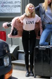 Martha Hunt & Elsa Hosk - Pose With Their Luggage in NYC 11/16/2017