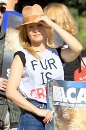 Mena Suvari - Anti-Fur Protest in Los Angeles 11/24/2017