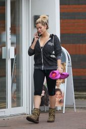 Nicola McLean in Leggings - Leaving Yoga Centre in London 11/09/2017