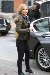 Stephanie Waring in Tights - Outside ITV Studio in London 11/24/2017