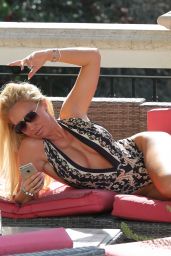 Aisleyne Horgan-Wallace in a Bikini Pool Side in LA