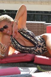 Aisleyne Horgan-Wallace in a Bikini Pool Side in LA