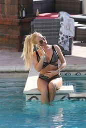 Aisleyne Horgan Wallace in Bikini - Poolside in Los Angeles, November 2017