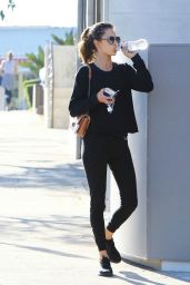 Alessandra Ambrosio in Tights - Brentwood 12/14/2017