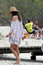Alessandra Ambrosio Leaves Jurere Beach in Florianopolis