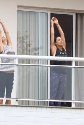 Alessandra Ambrosio on Her Balcony in Brazil 12/18/2017