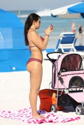 Andrea Calle in Bikini on Miami Beach