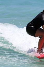Angelique Kerber - Surfing at Trigg Beach in Perth