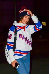 Bella Hadid and Gigi Hadid - New York Rangers Game in NYC 12/19/2017