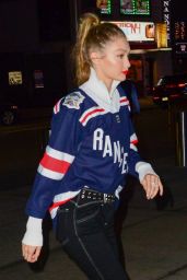 Bella Hadid and Gigi Hadid - New York Rangers Game in NYC 12/19/2017