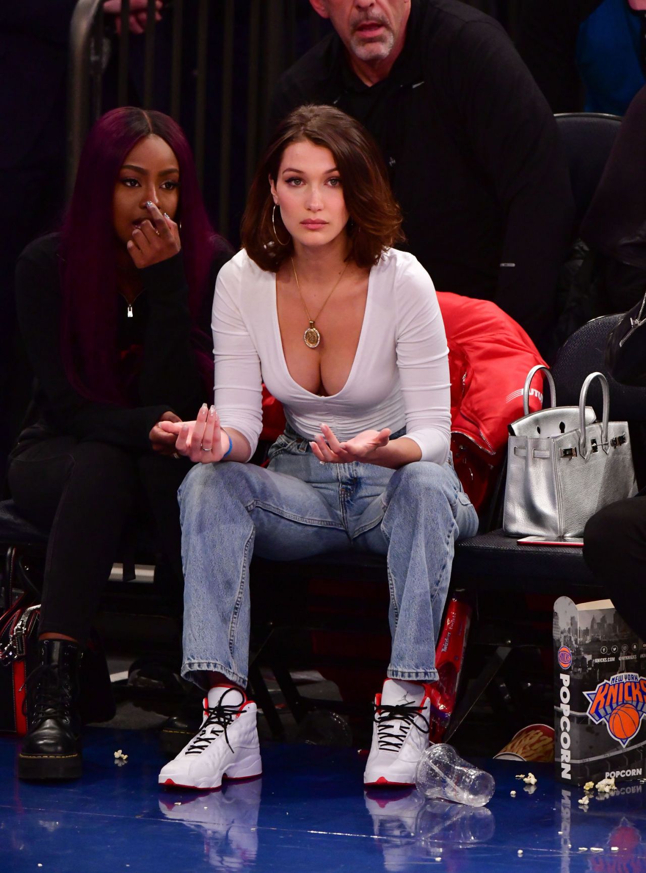 Bella Hadid - LA Lakers vs. New York Knicks Game in New York 12/12/2017
