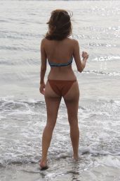 Blanca Blanco in a Multicolored Bikini in Malibu