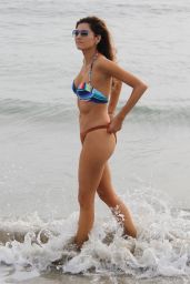 Blanca Blanco in a Multicolored Bikini in Malibu