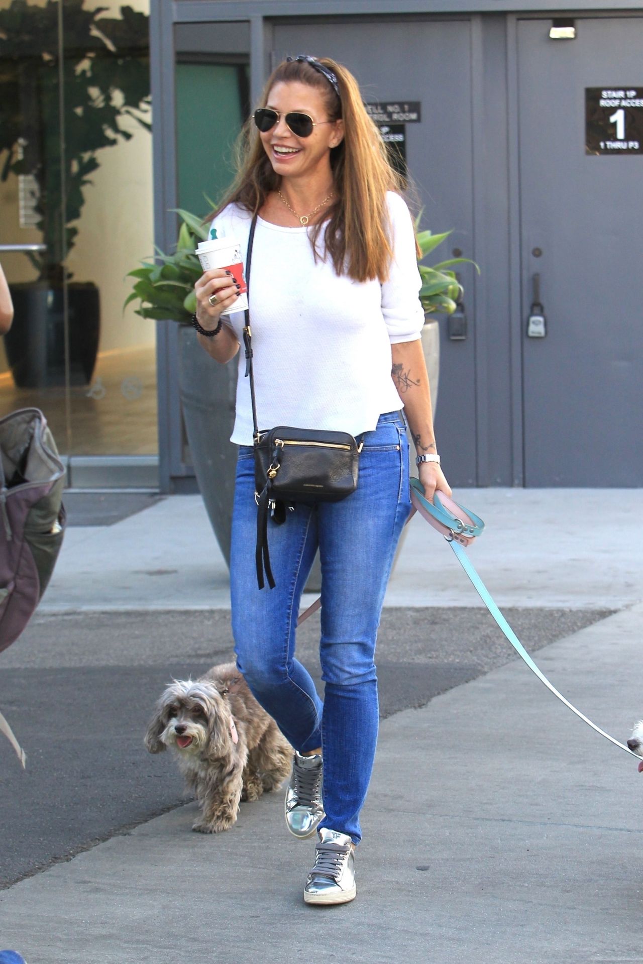 Charisma Carpenter With Her Dogs in Beverly Hills 12/18/2017 • CelebMafia
