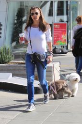 Charisma Carpenter With Her Dogs in Beverly Hills 12/18/2017