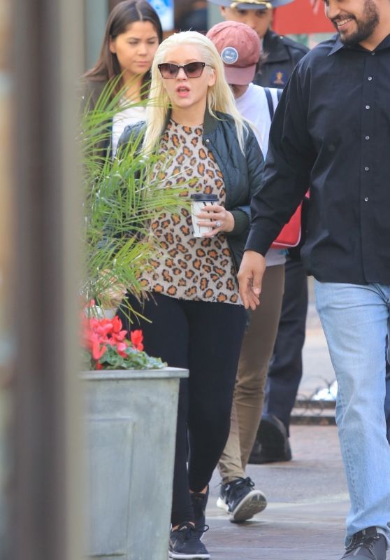 Christina Aguilera At The Grove in LA 12/09/2017