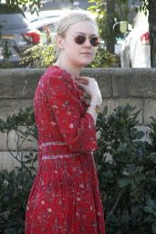 Dakota Fanning With Henry Frye Out in Studio City