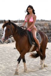 Demi Rose Horse Riding in Bikini in Cape Verde, December 2017