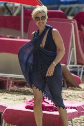 Emma Forbes on the Beach in Barbados 12/24/2017