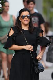 Eva Longoria in all Black in Miami Beach
