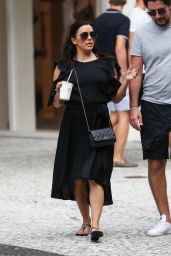 Eva Longoria in all Black in Miami Beach