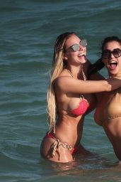 Francesca Bambilla and Livia Canallis - Show Off Their Bikini Bodies on the Beach in Miami 12/08/2017