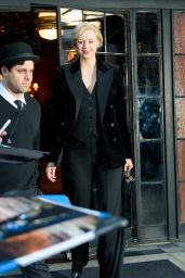 Gwendoline Christie - Leaves Her Hotel in the East Village in NYC 12/04/2017