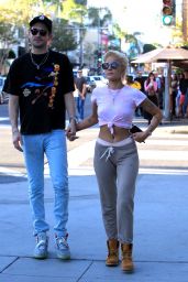 Halsey and G-Eazy Leaving Il Pastaio in Beverly Hills