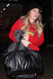 Hilary Duff in Travel Outfit at LAX Airport in Los Angeles
