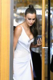 Irina Shayk in Versace Gown - London 12/04/2017