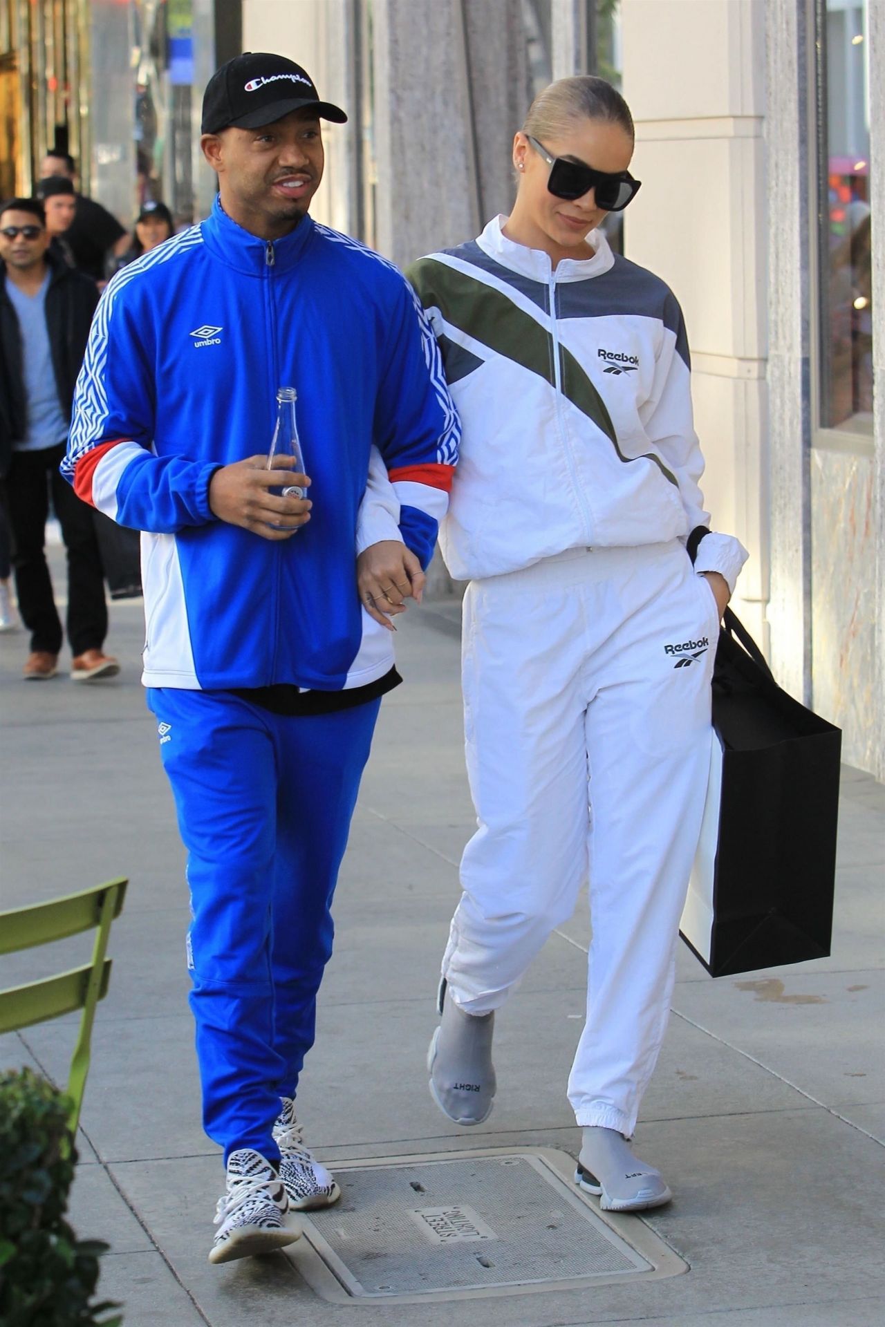 Jasmine Sanders and Terrence J Christmas Shopping in Beverly Hills