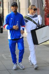 Jasmine Sanders and Terrence J Christmas Shopping in Beverly Hills