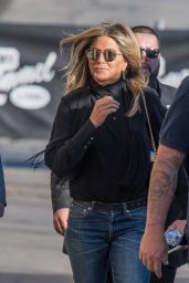 Jennifer Aniston Arrive to Appear on Jimmy Kimmel Live in Los Angeles