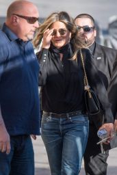 Jennifer Aniston Arrive to Appear on Jimmy Kimmel Live in Los Angeles
