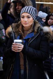 Jennifer Lopez & Vanessa Hudgens - Get Coffee on Set of Filming "Second Act" in NYC