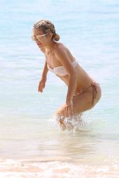 Jessica Rose Moor in Bikini on the Beach in Barbados 12/18/2017
